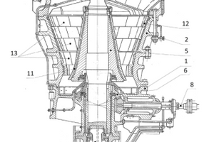 Armor of the lower part of the crushing chamber of the cone crusher - Patent № 127512