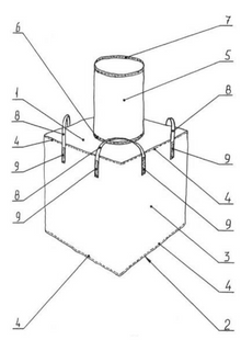 Soft container for loose and artificial materials &mdash; Patent № 79816